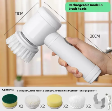 Versatile Electric Scrub Brush | Home Cleaning Power Tool