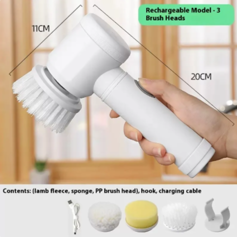 Versatile Electric Scrub Brush | Home Cleaning Power Tool