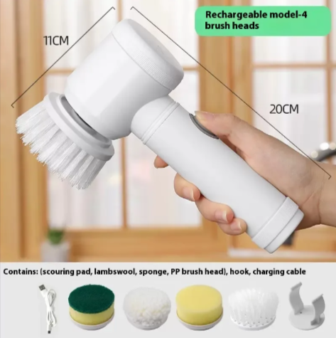 Versatile Electric Scrub Brush | Home Cleaning Power Tool